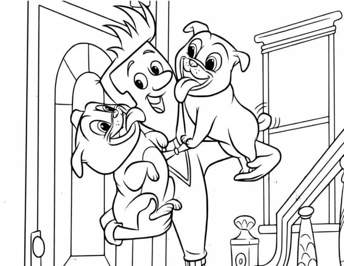 Color-brilliant bingo and roles coloring page