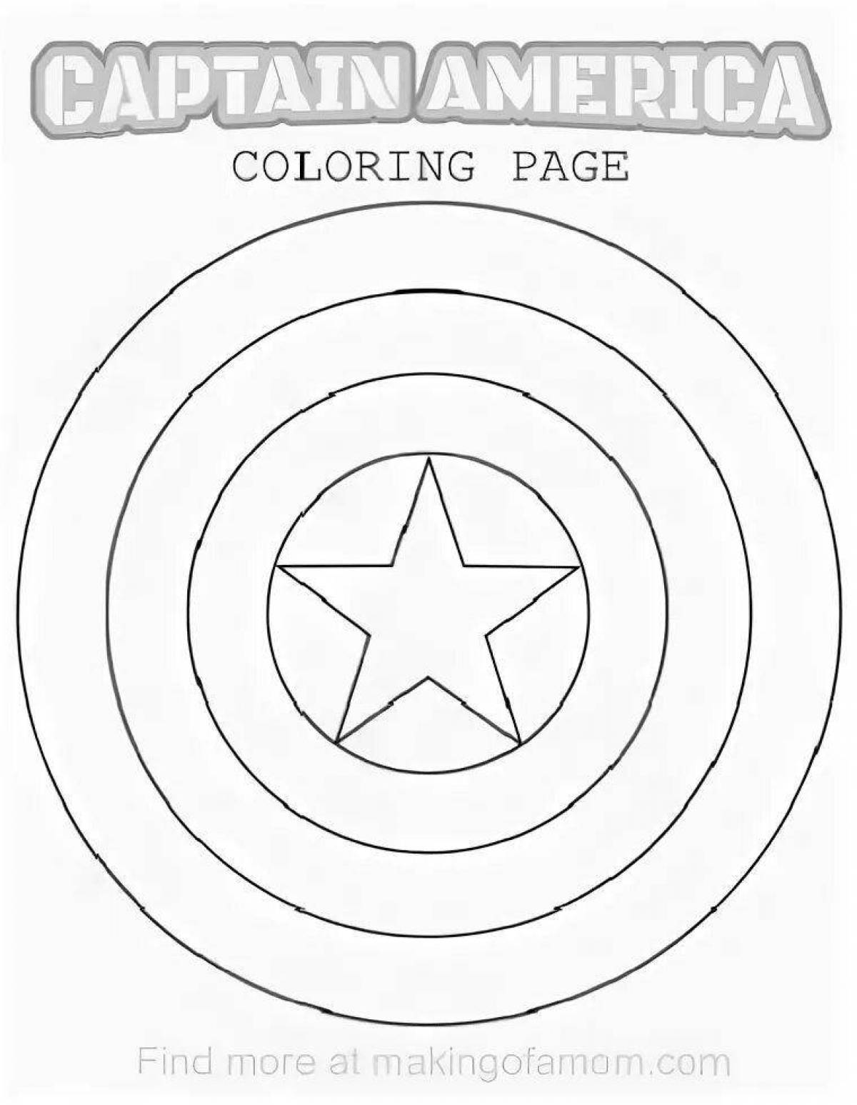 Captain america's dazzling shield coloring