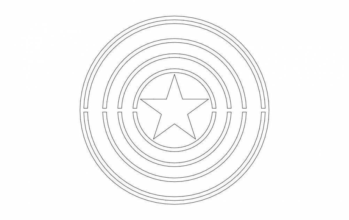 Exalted captain america's shield coloring page