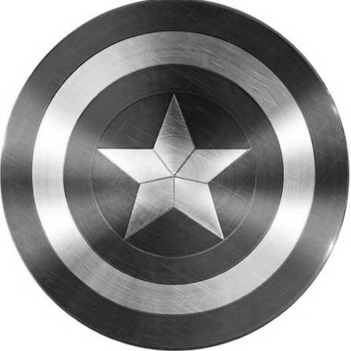 Captain america's brightly colored shield
