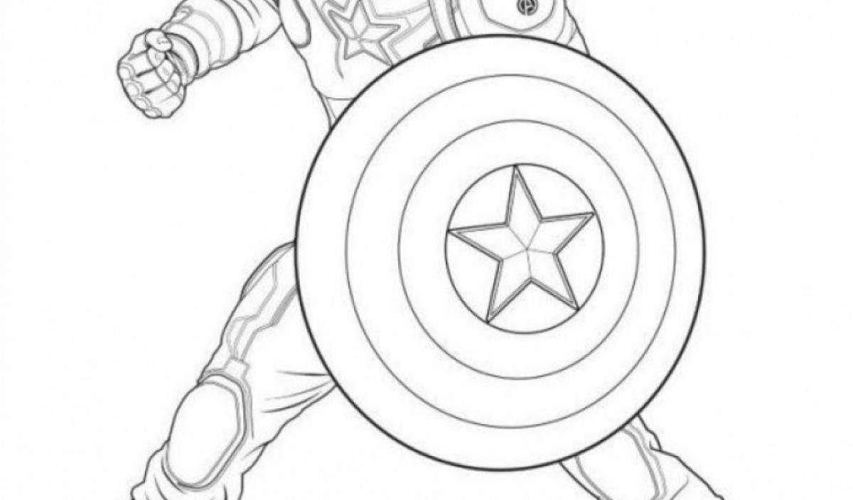 Captain America's brightly colored shield