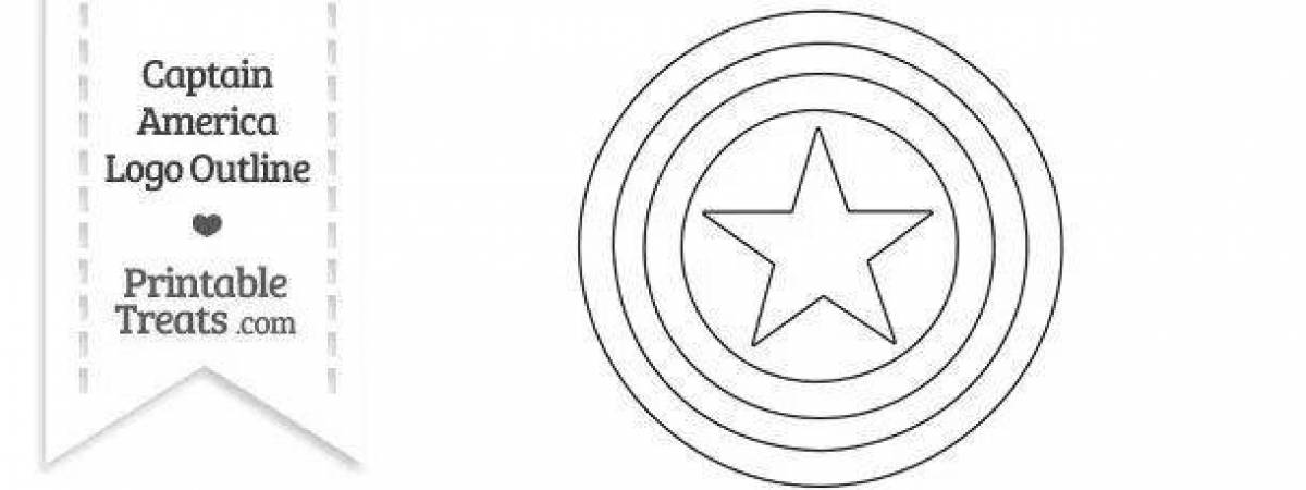 Красочно оформленный щит капитана америки