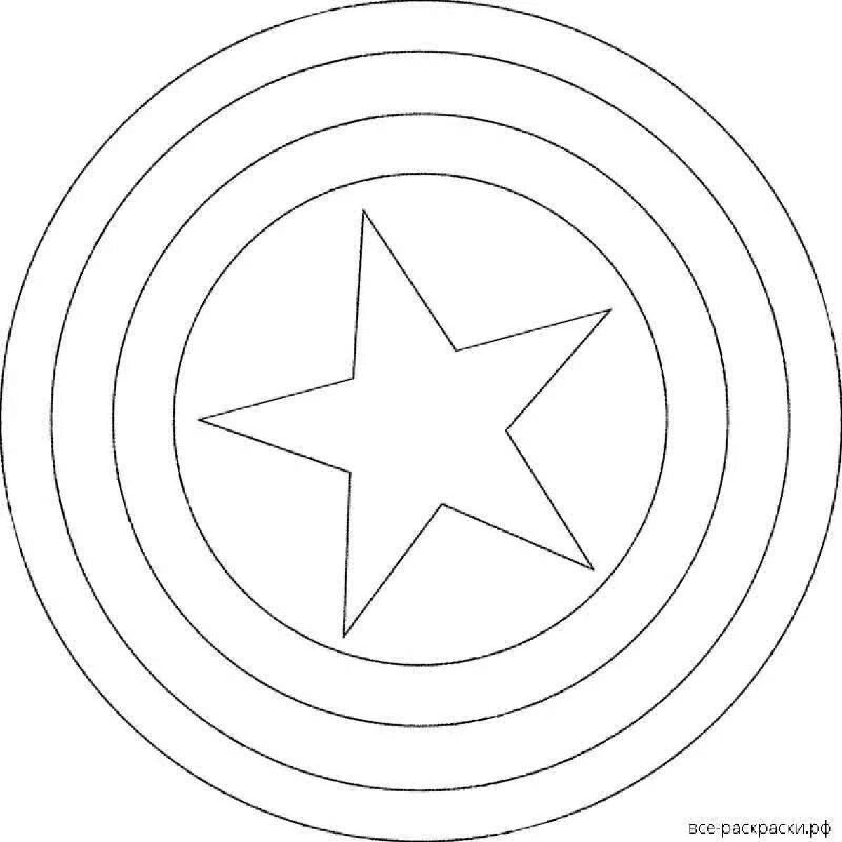 Красочно детализированный щит капитана америки