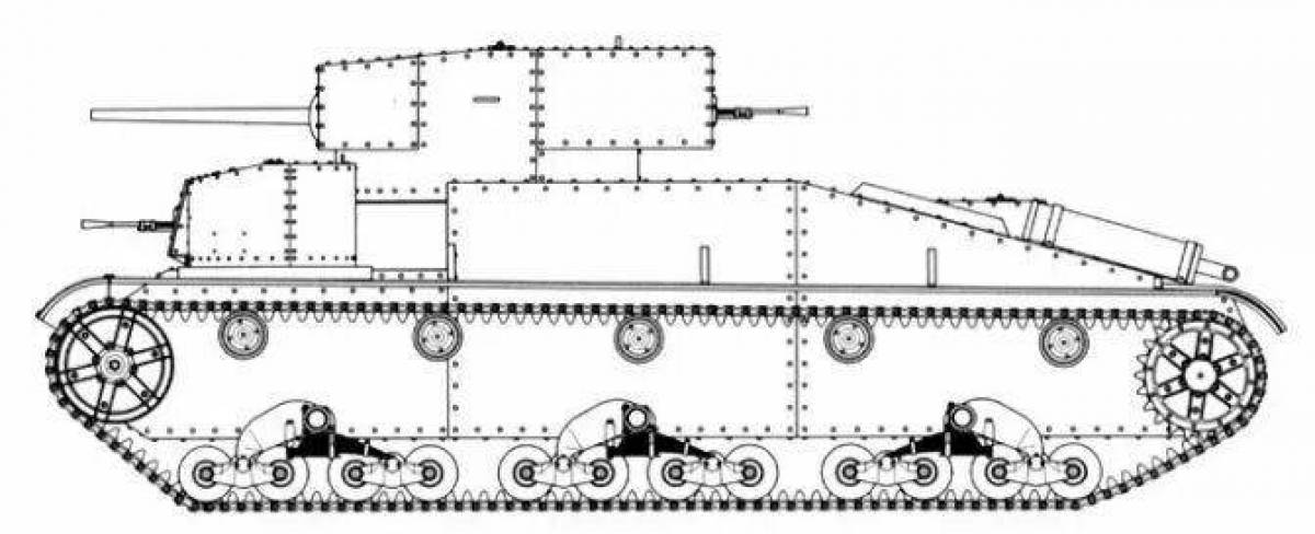 T 35 incredible tank coloring page