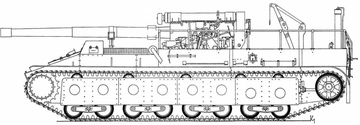 Coloring page exciting tank t 35