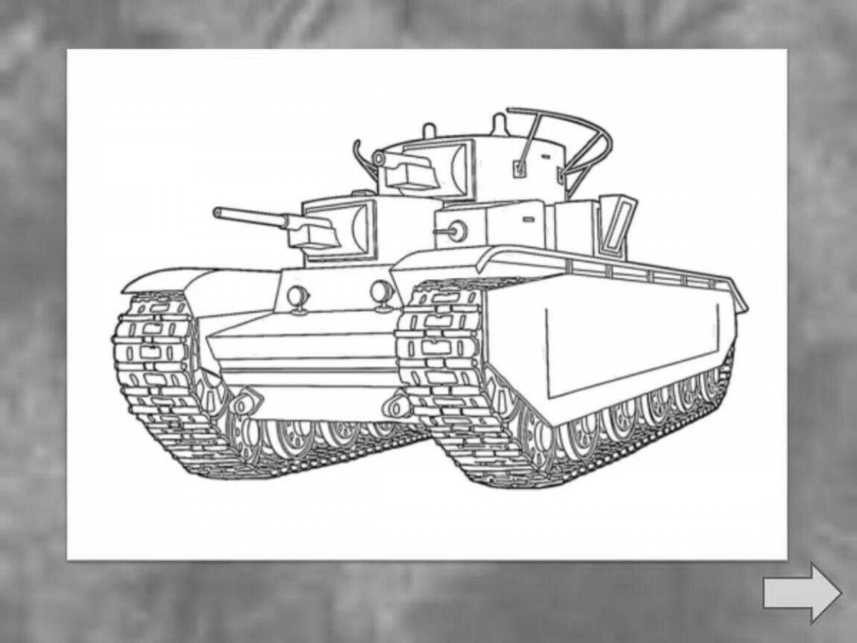 Coloring bold tank t 35