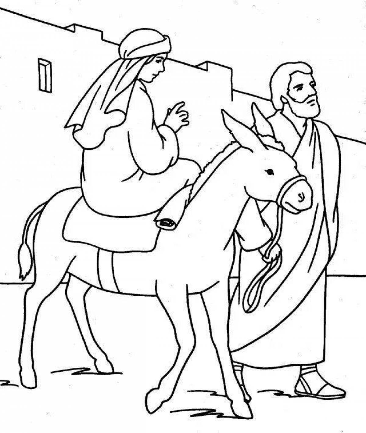 Radiant joseph and mary coloring book