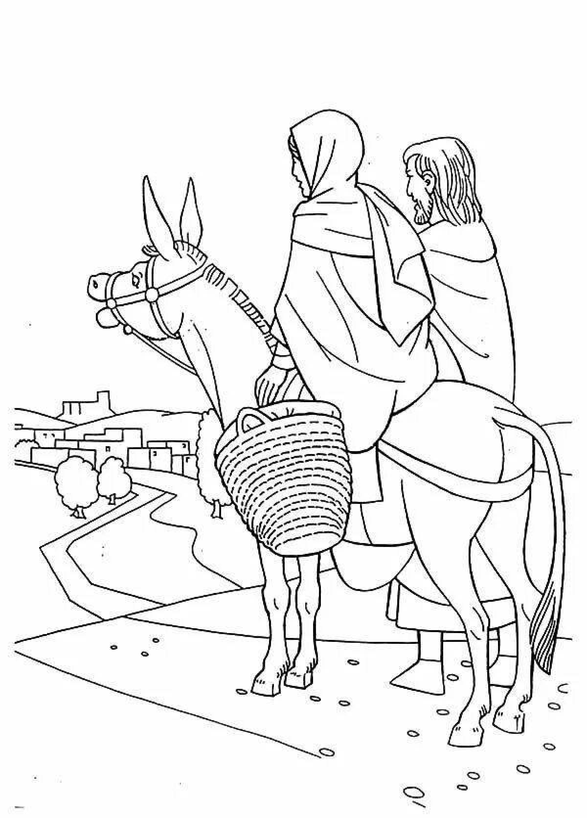 Colouring the great joseph and mary