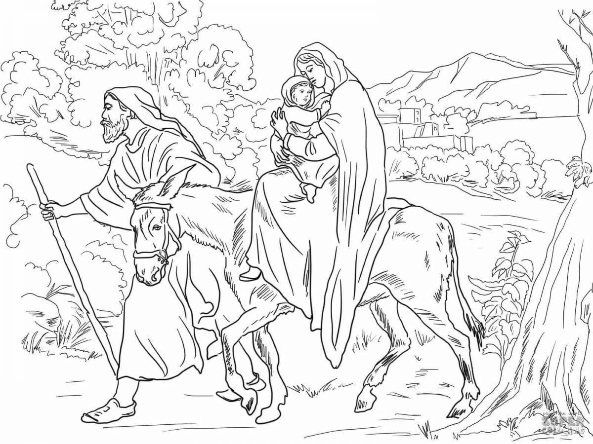 Live joseph and mary coloring book
