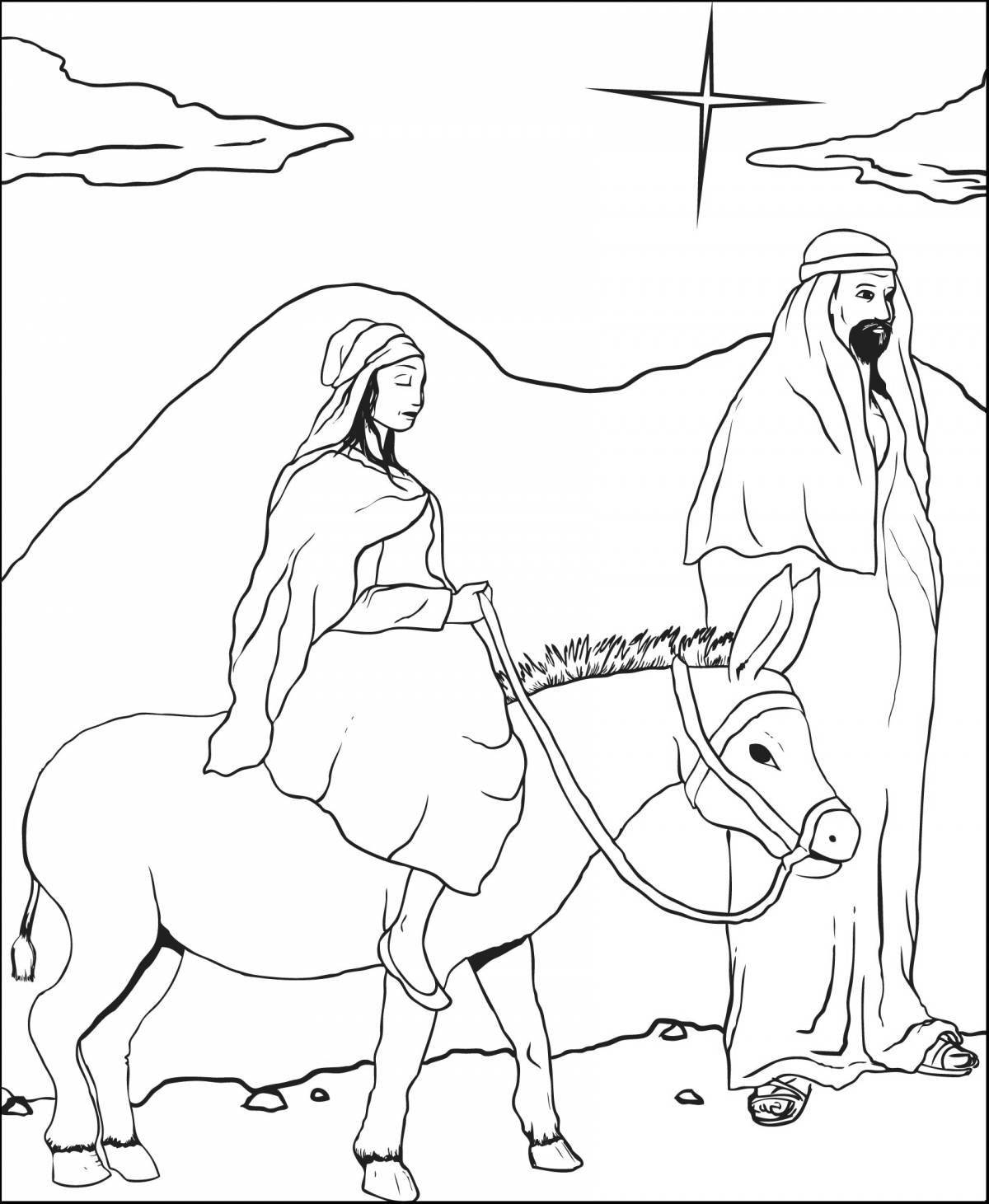 Beautiful joseph and mary coloring book