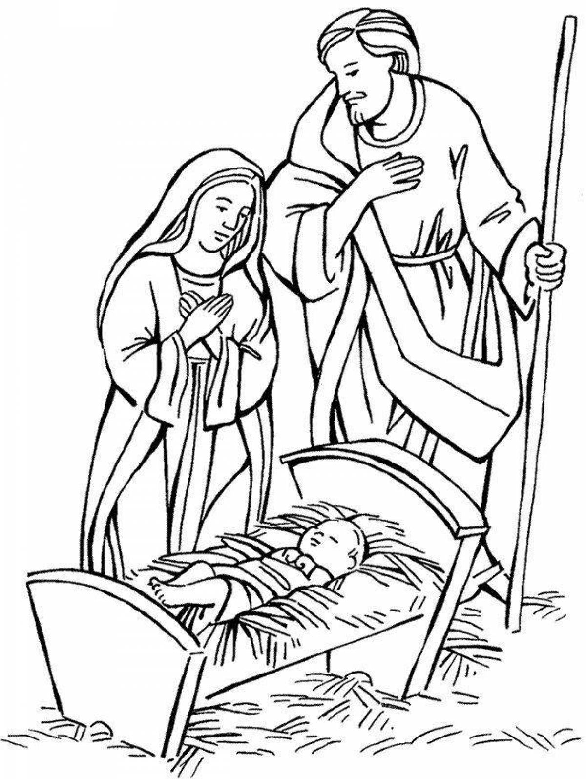 Delightful joseph and mary coloring book