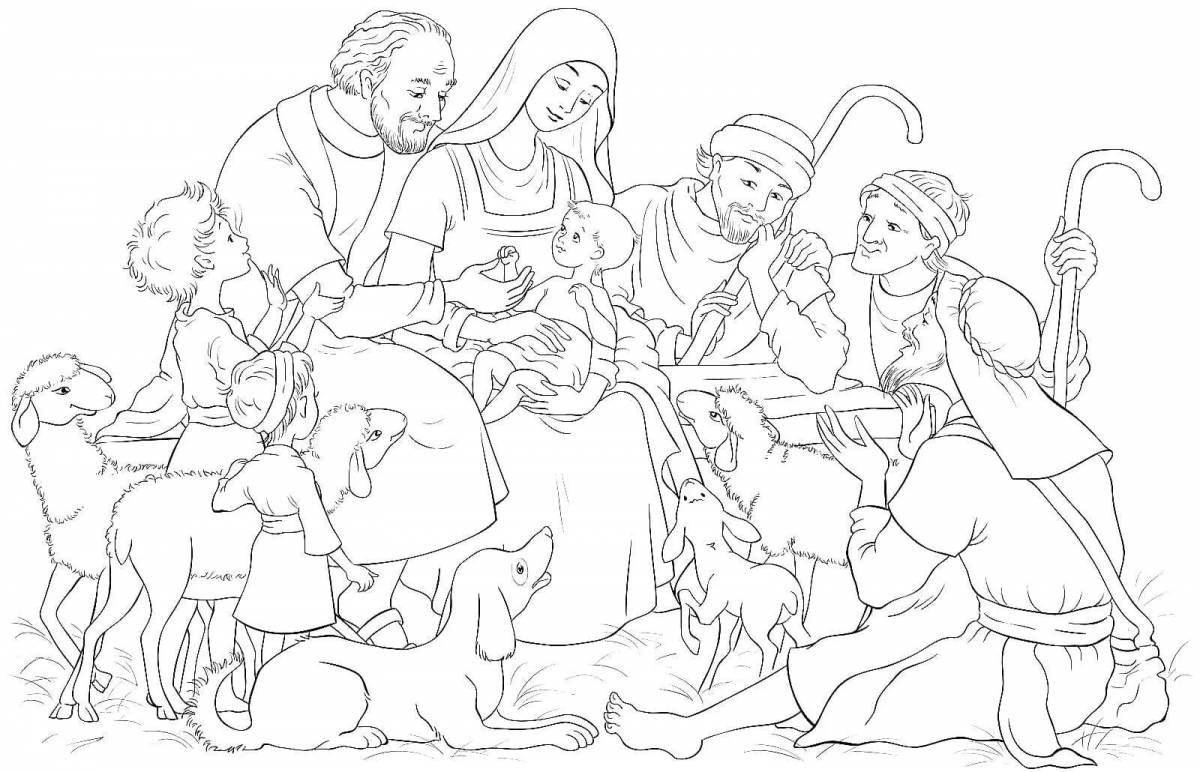 Glory joseph and mary coloring pages