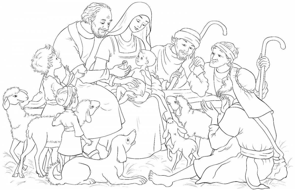 Glory joseph and mary coloring pages