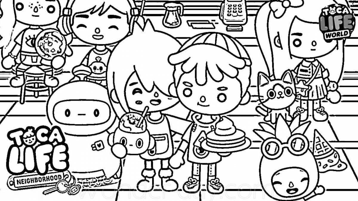 Fun coloring print current side