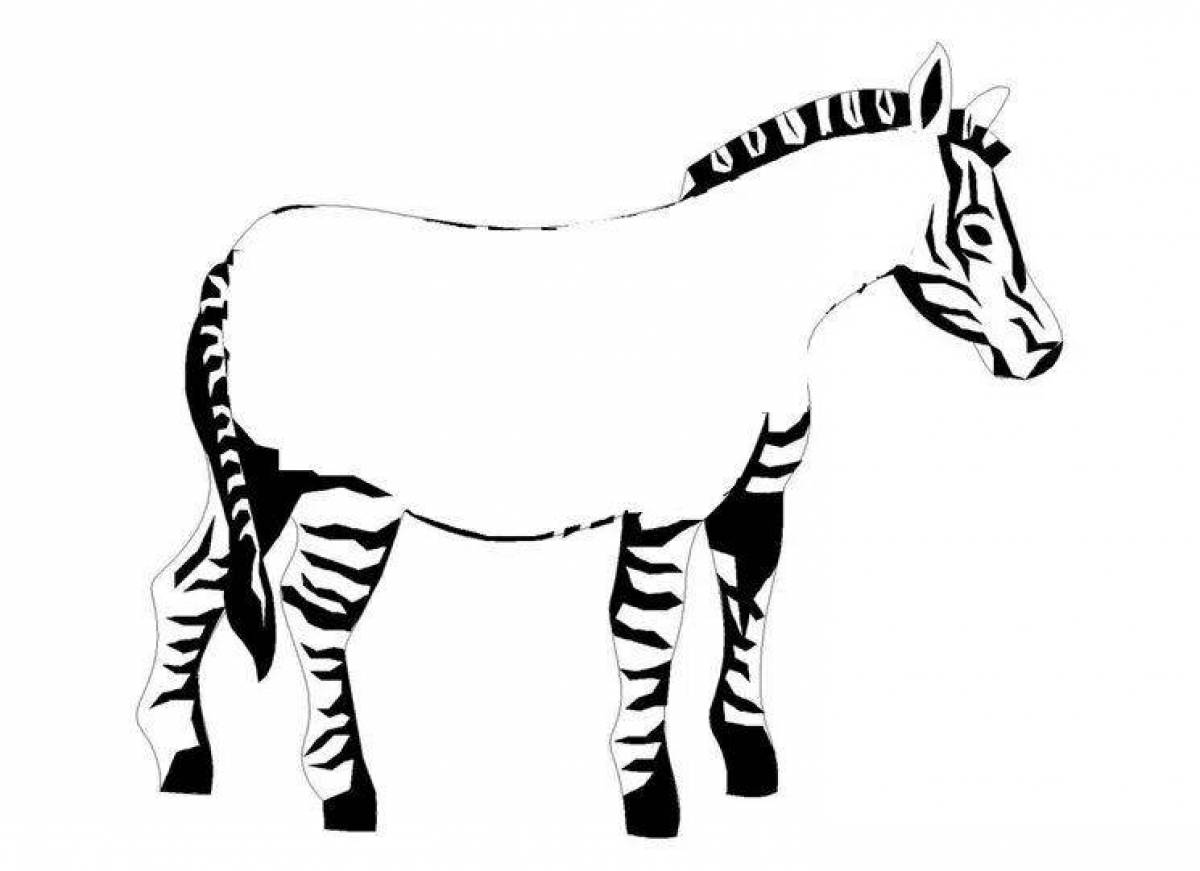 Глянцевая зебра без полос