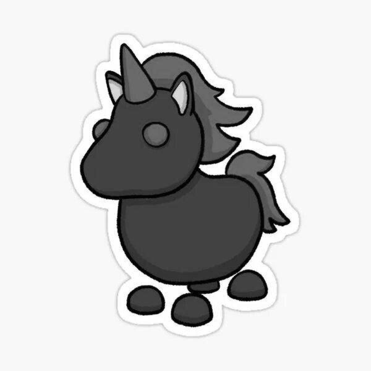 Adorable adopt mi ​​unicorn coloring page