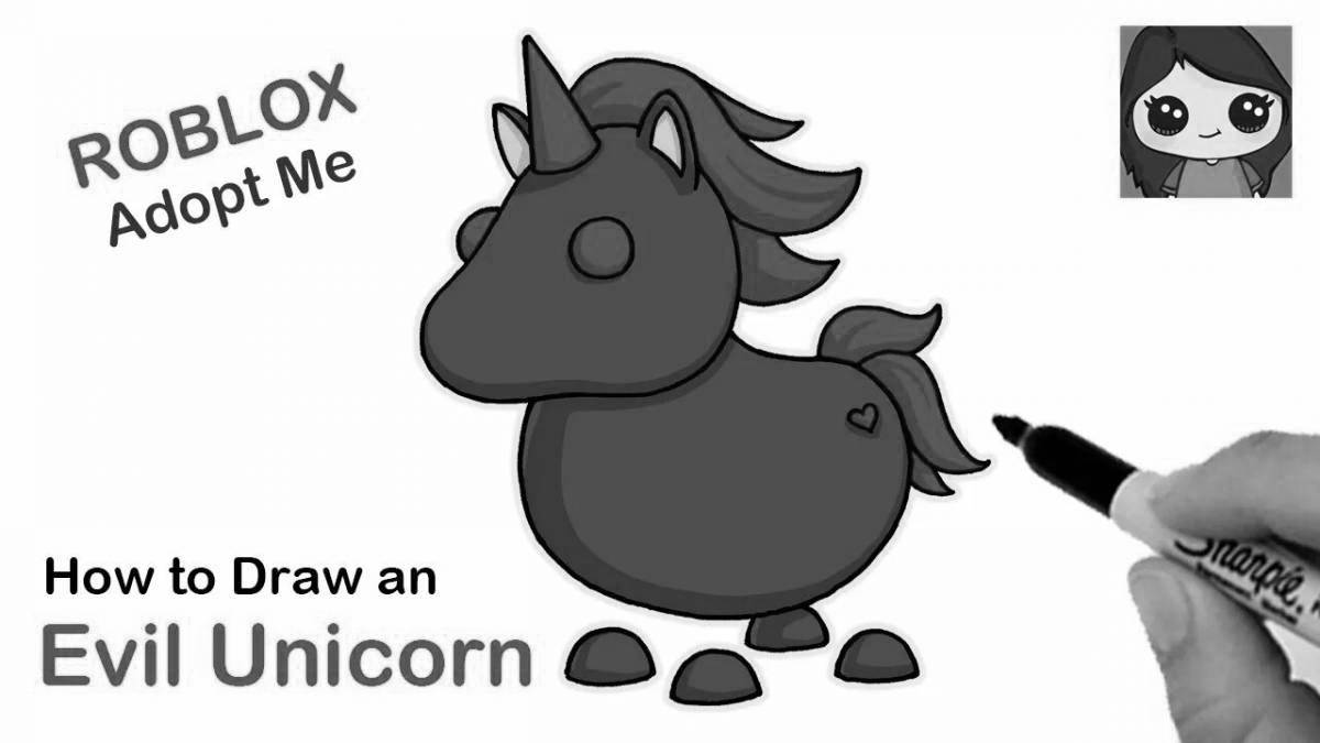 Grand adopt mi ​​unicorn coloring page
