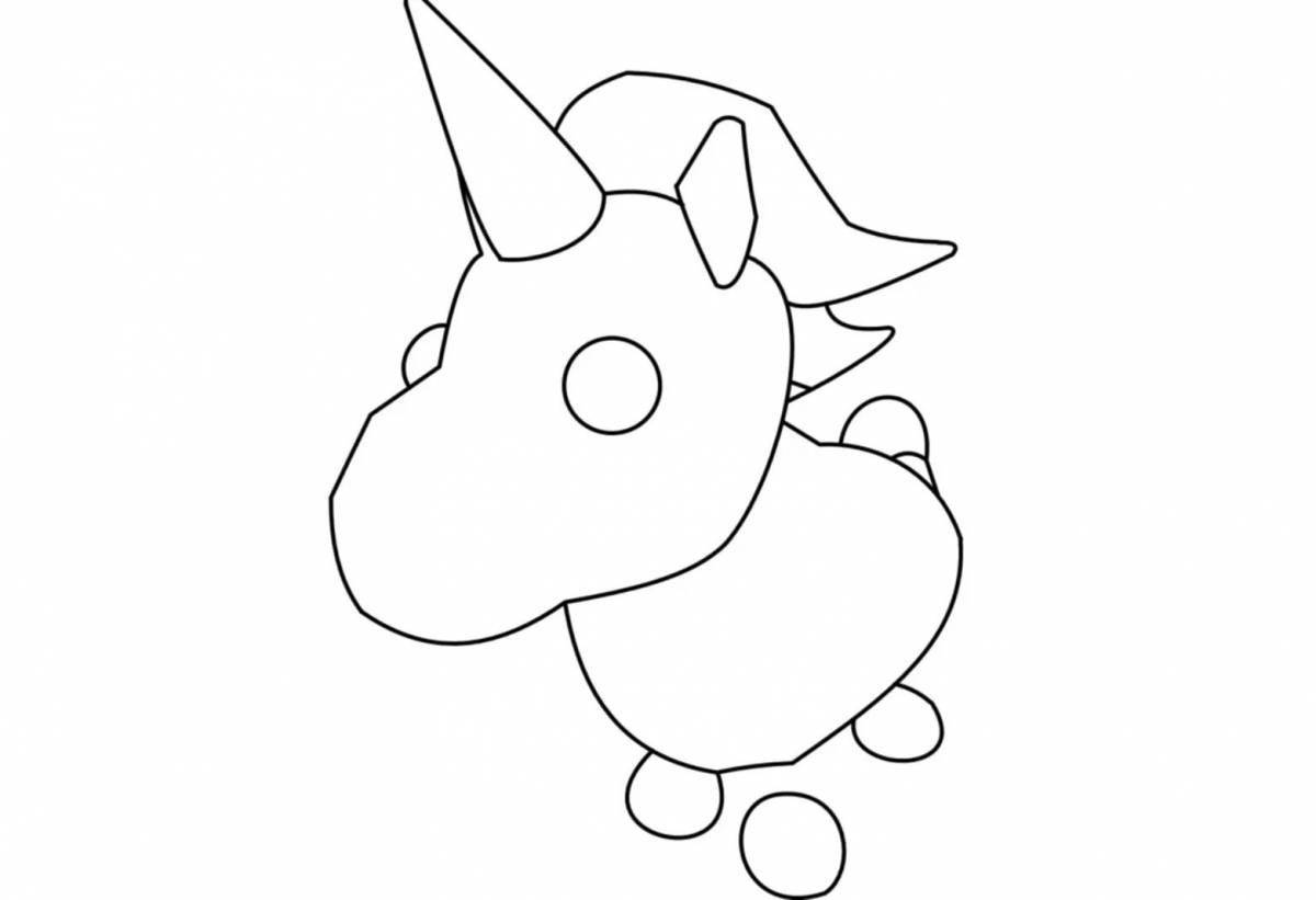 Delicate adopt mi ​​unicorn coloring page