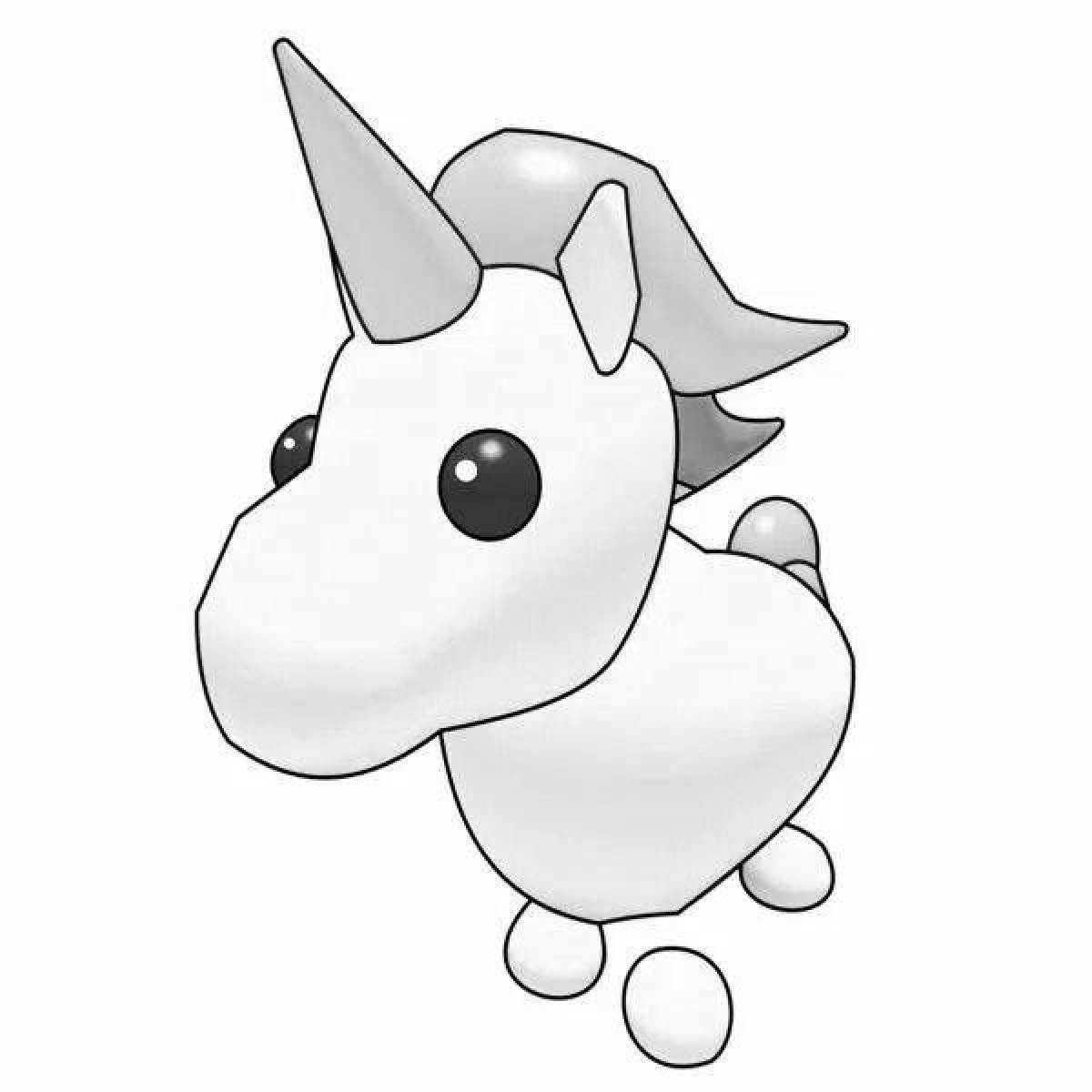 Lively adopt mi unicorn coloring page