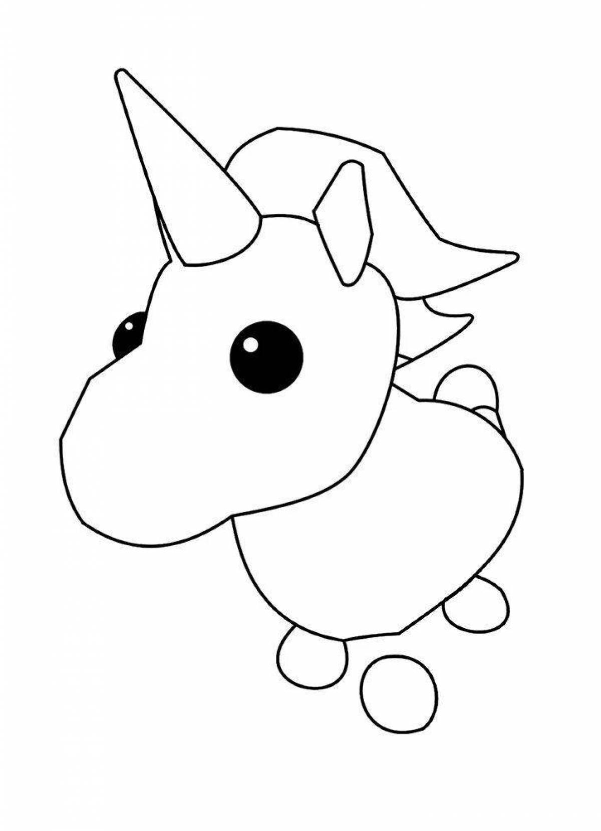 Раскраска hypnotic adopt mi unicorn