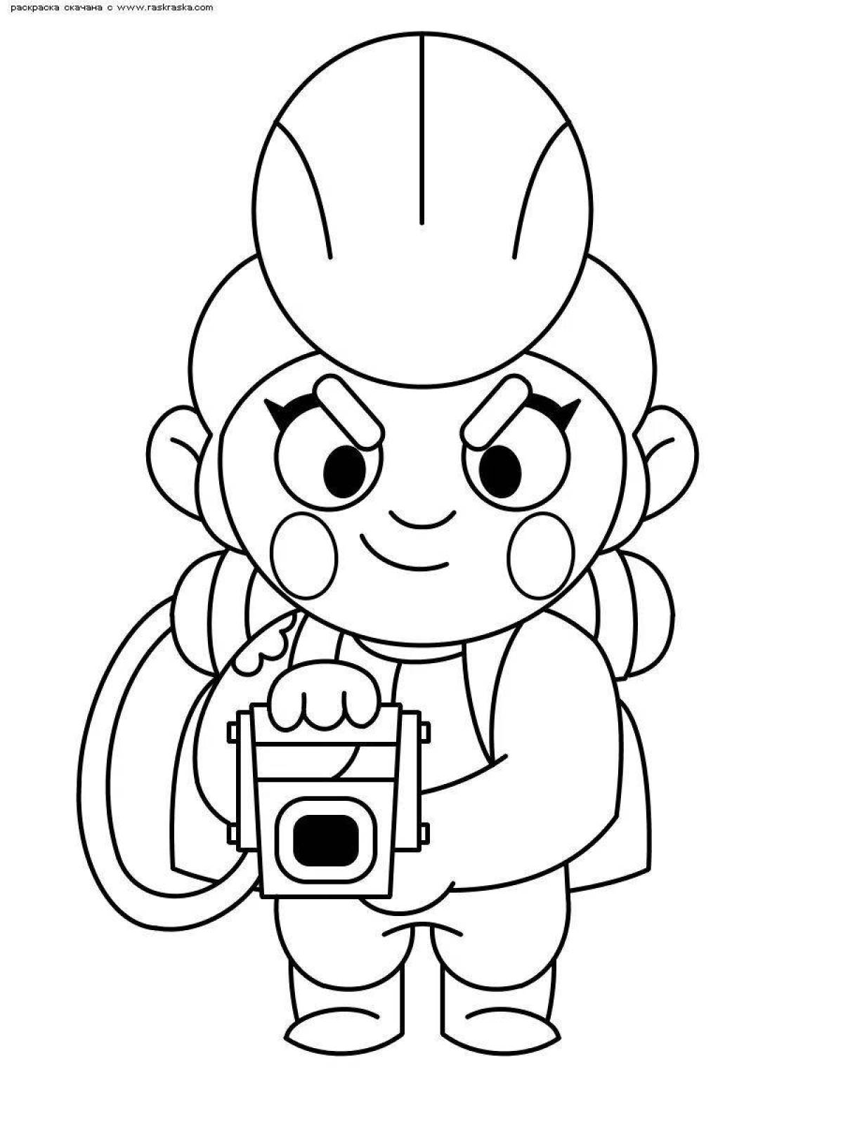 Colorful bravo stars pam coloring page