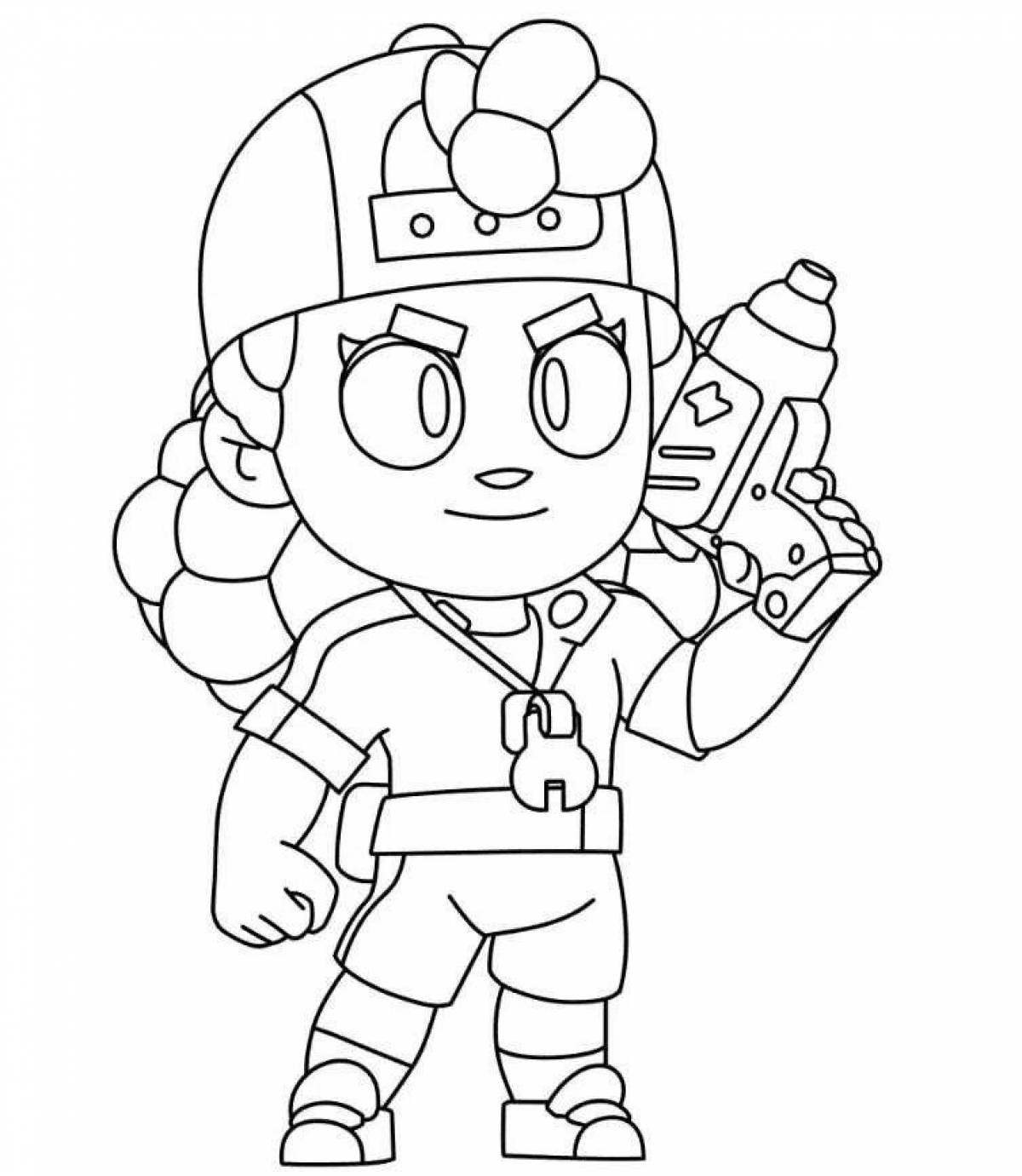 Glorious bravo stars coloring page pam