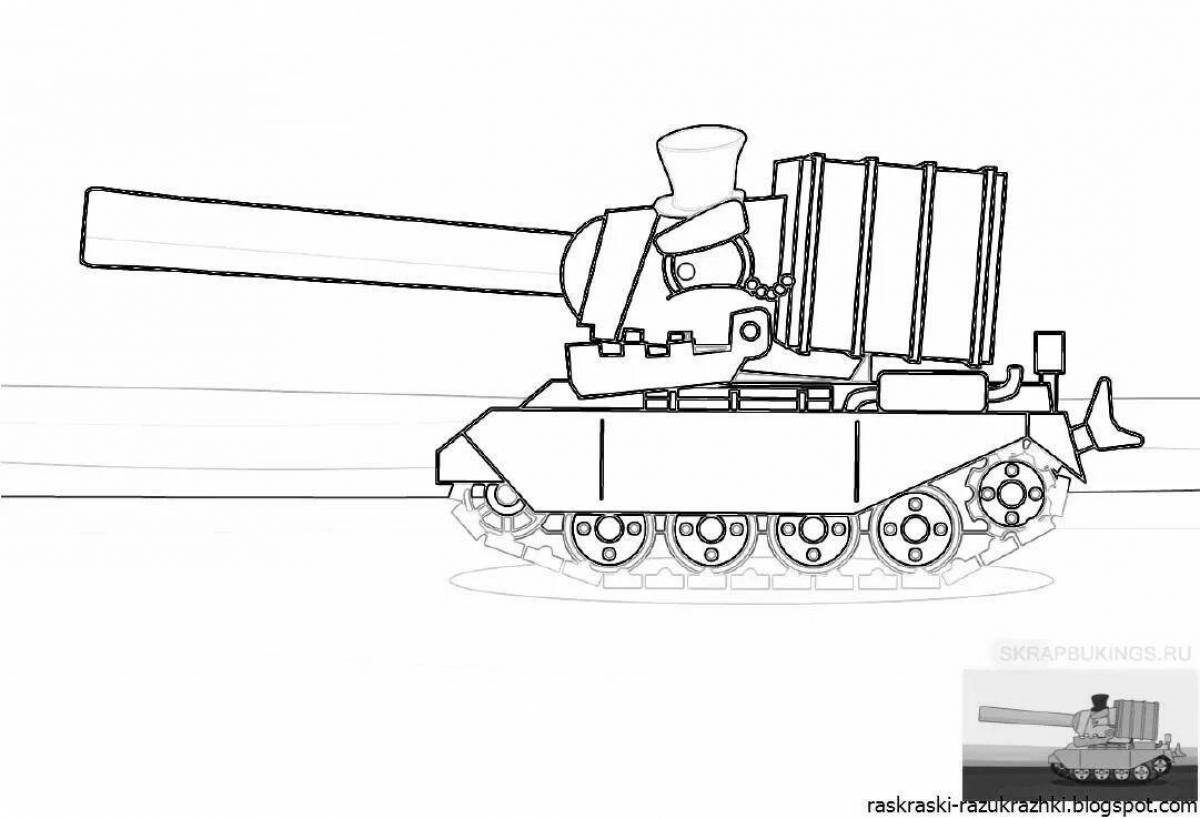 Потрясающий танк кв-45 раскраска