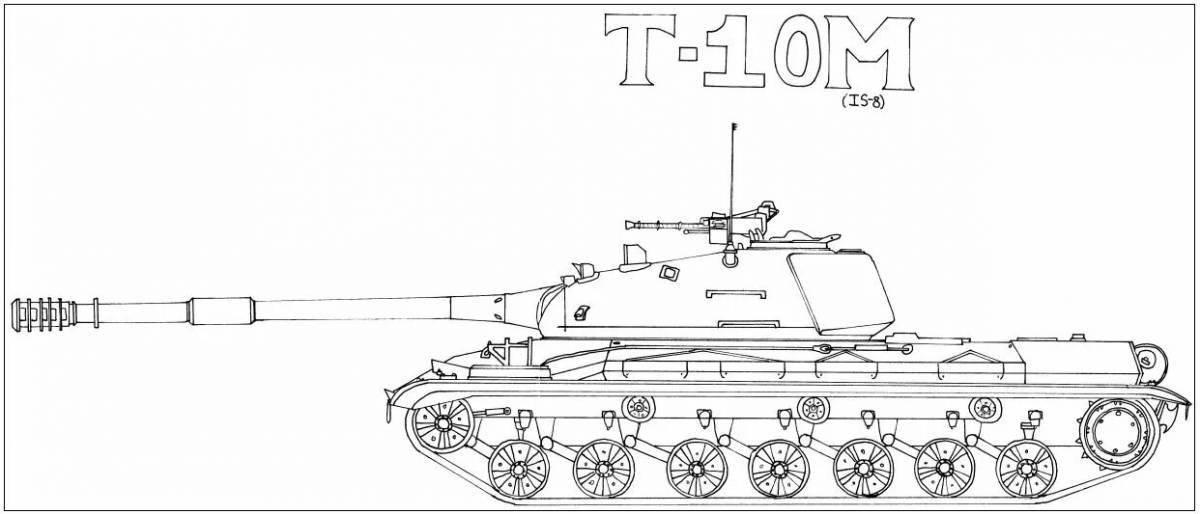 Impressive kv-45 tank coloring page