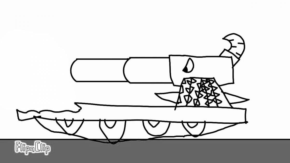 Раскраска выдающийся танк кв-45