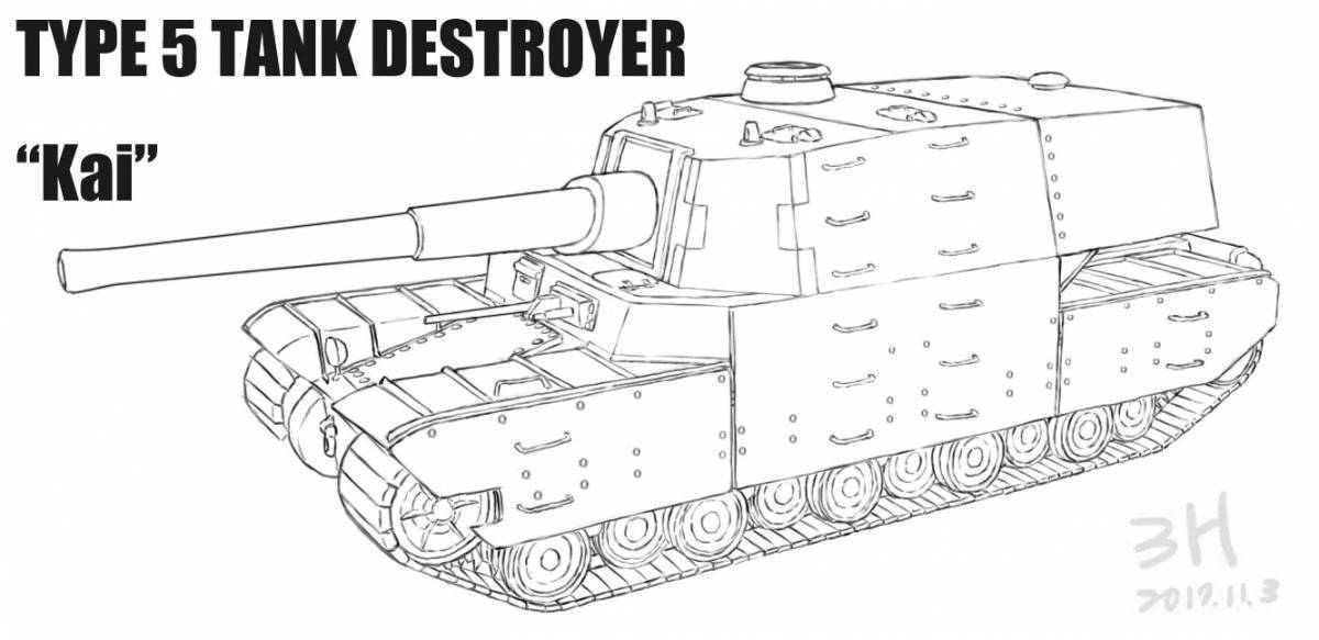 Great tank kv-45 coloring book