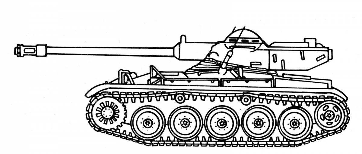 Dazzling kv-45 tank coloring page