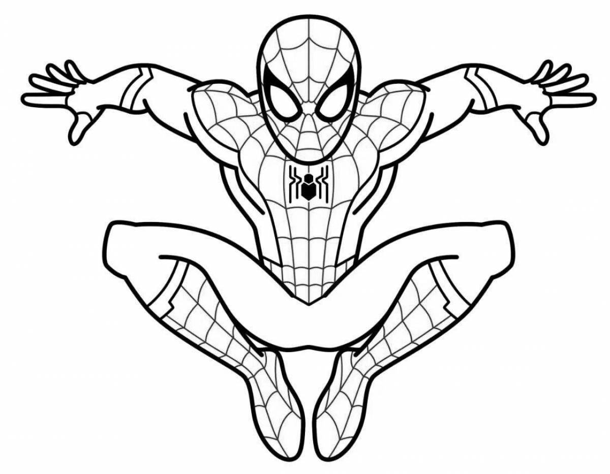 Great spiderman robot coloring book