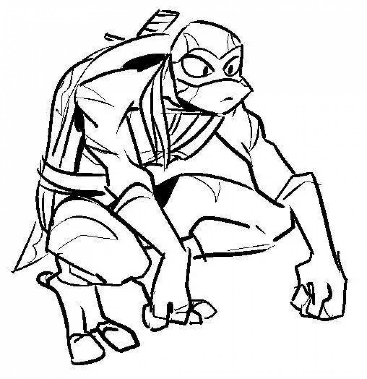 Teenage Mutant Ninja Turtles evolution coloring page