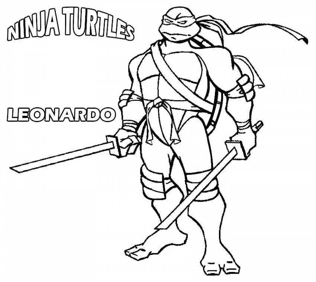 Coloring comic ninja turtle evolution