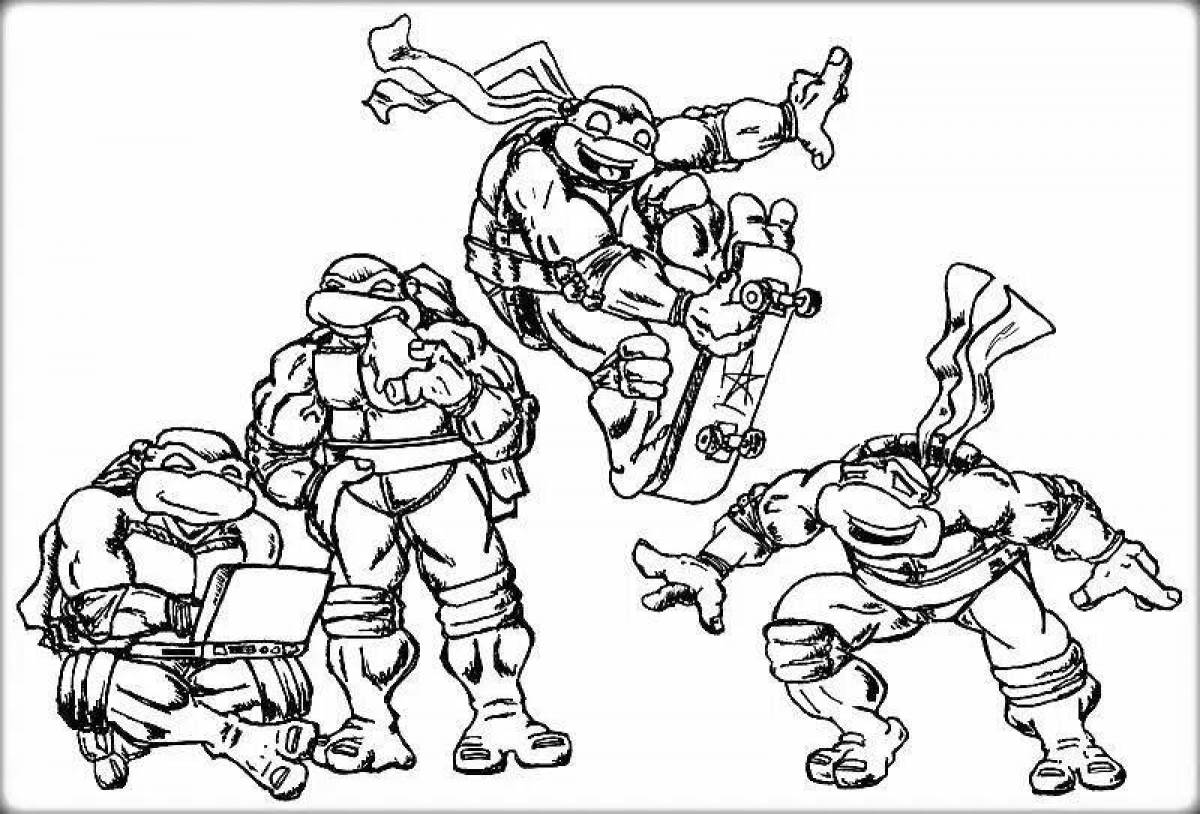 Bizarre Teenage Mutant Ninja Turtles Evolution Coloring Book