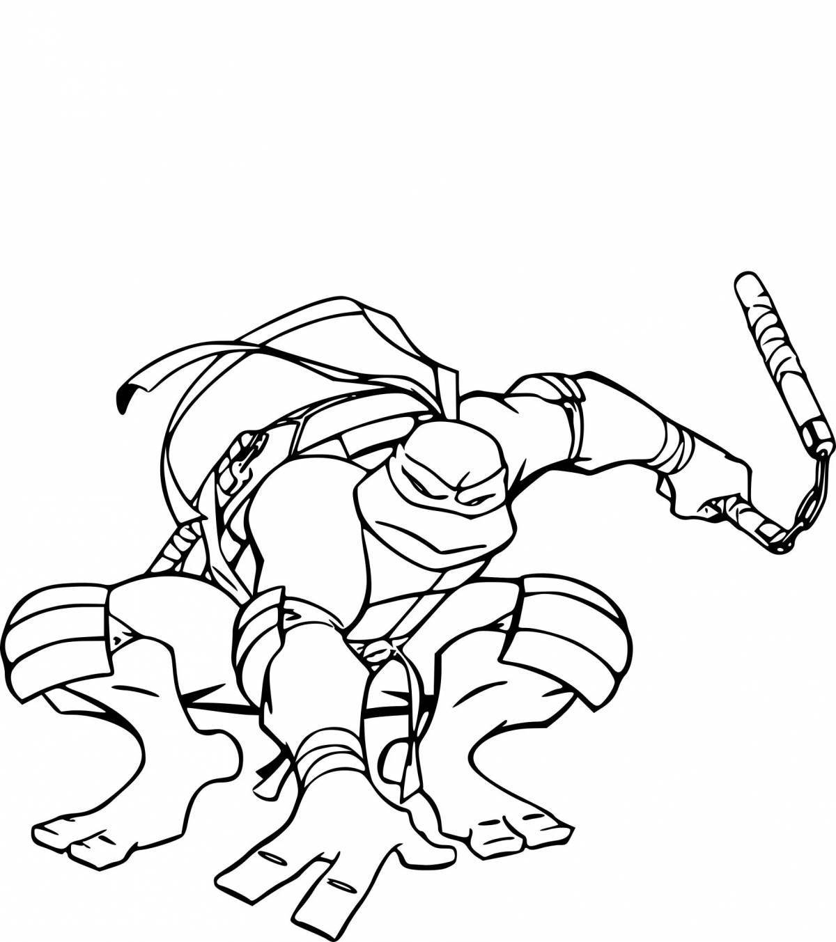 Fearless Teenage Mutant Ninja Turtles coloring page evolution