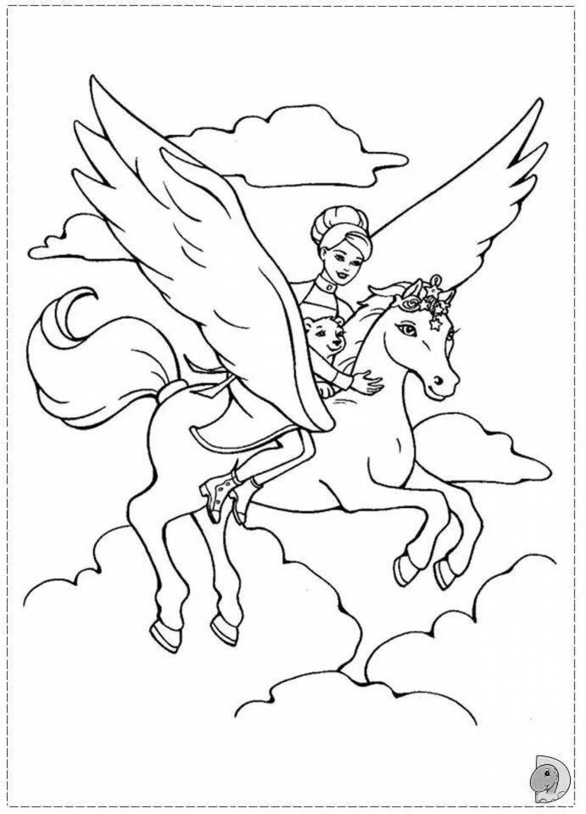 Luminous Barbie Unicorn Coloring Book