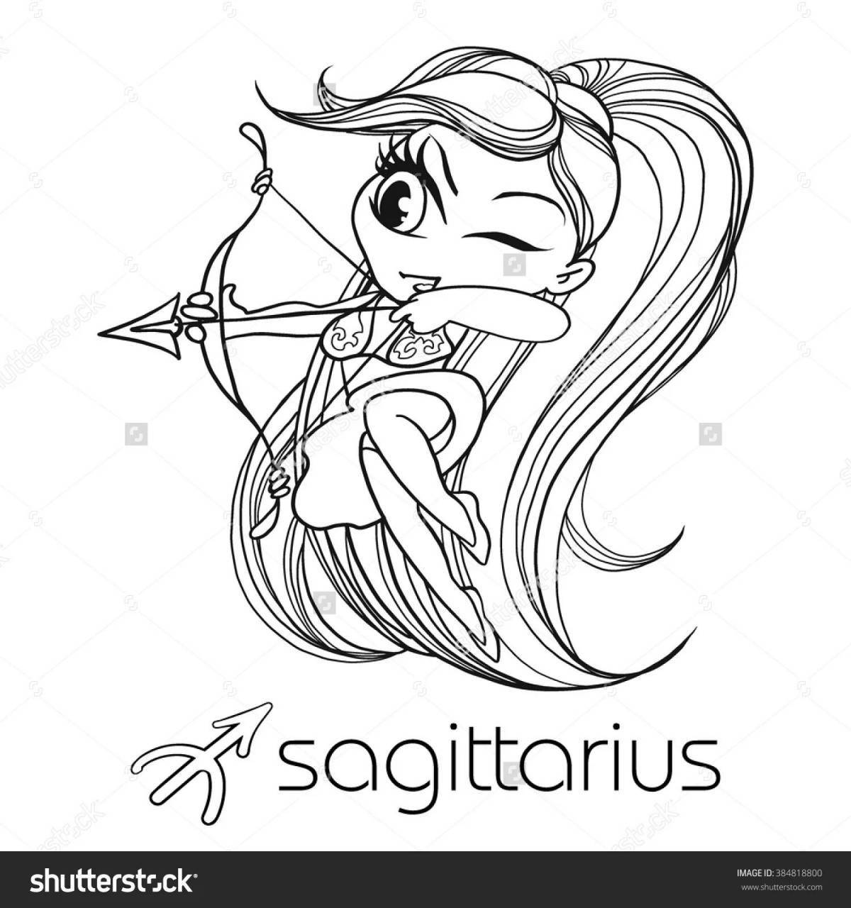 Beautiful archer coloring page