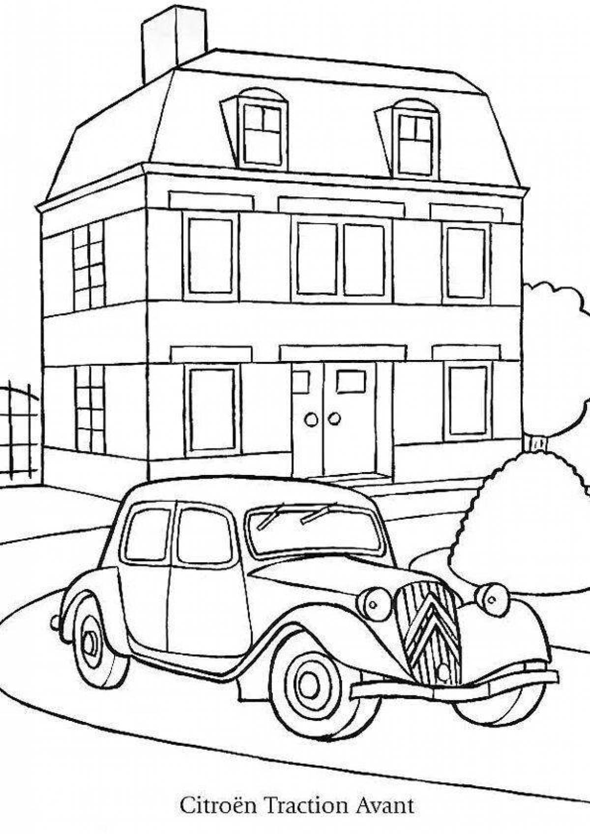 Luxury house coloring book