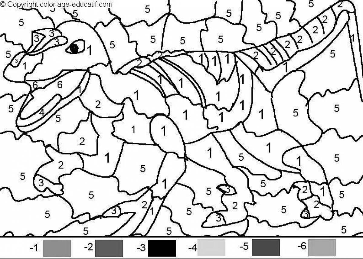 Intriguing minecraft coloring by numbers