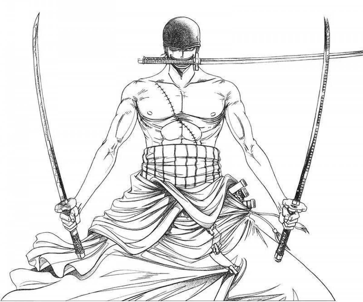 Jolly zoro one piece coloring book