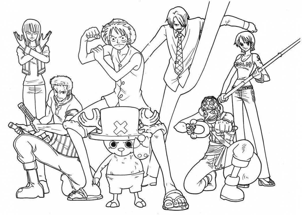 Charming zoro one piece coloring book