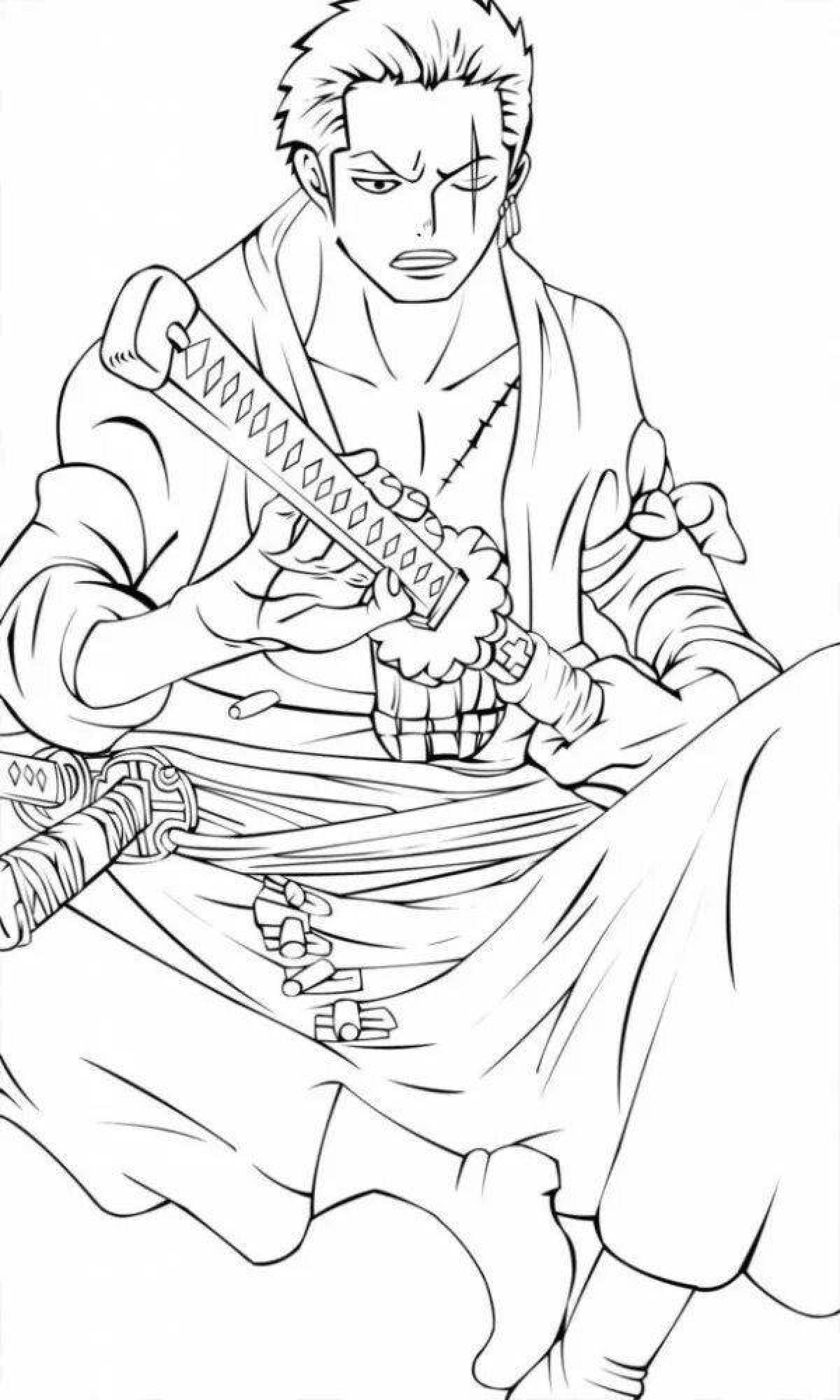 Amazing Zoro one piece coloring book