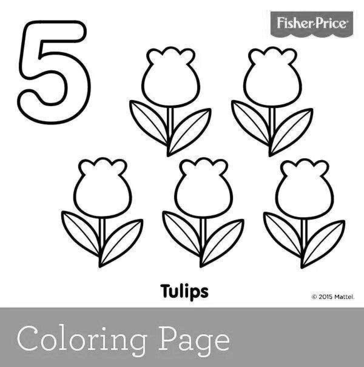 Colorful counting coloring page