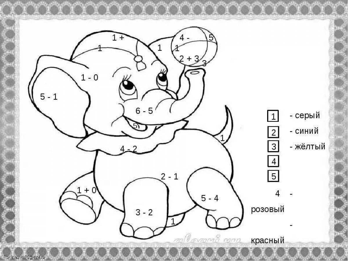 Bright score up to 5 coloring pages