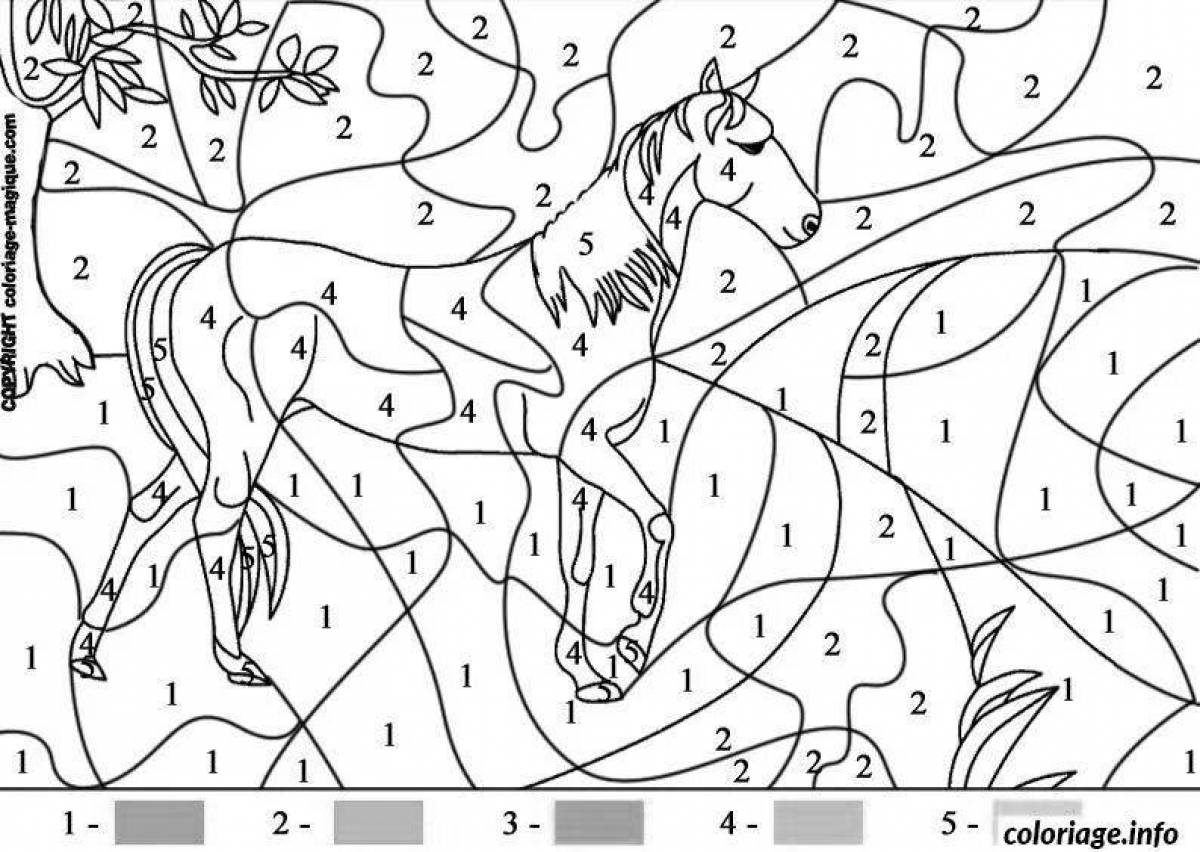 Потрясающие раскраски животных по номерам