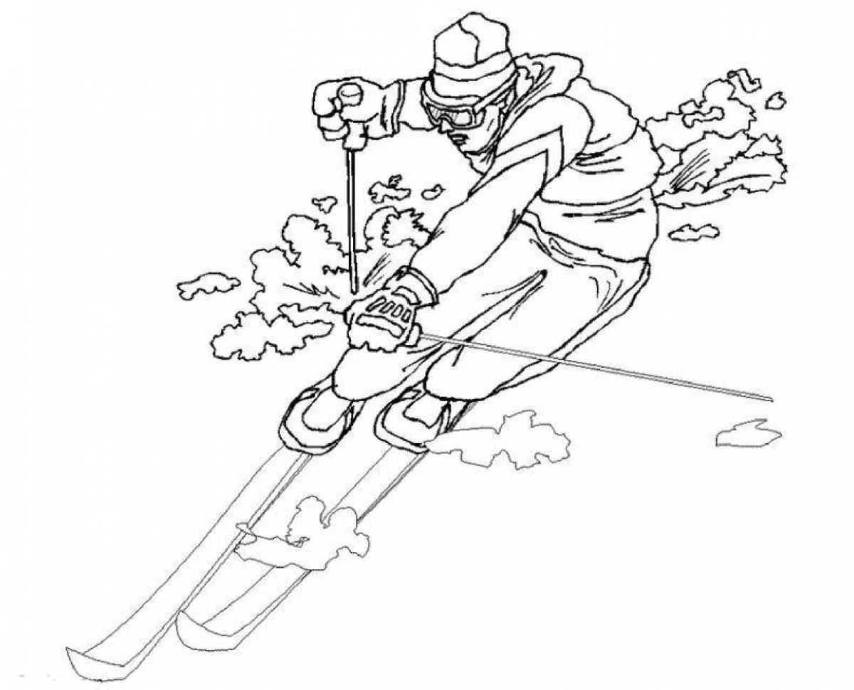 A wonderful biathlon coloring book for the little ones