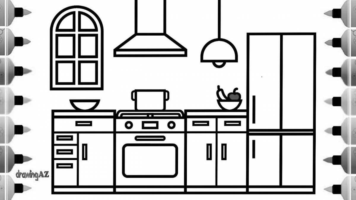 Stylish kitchen with furniture