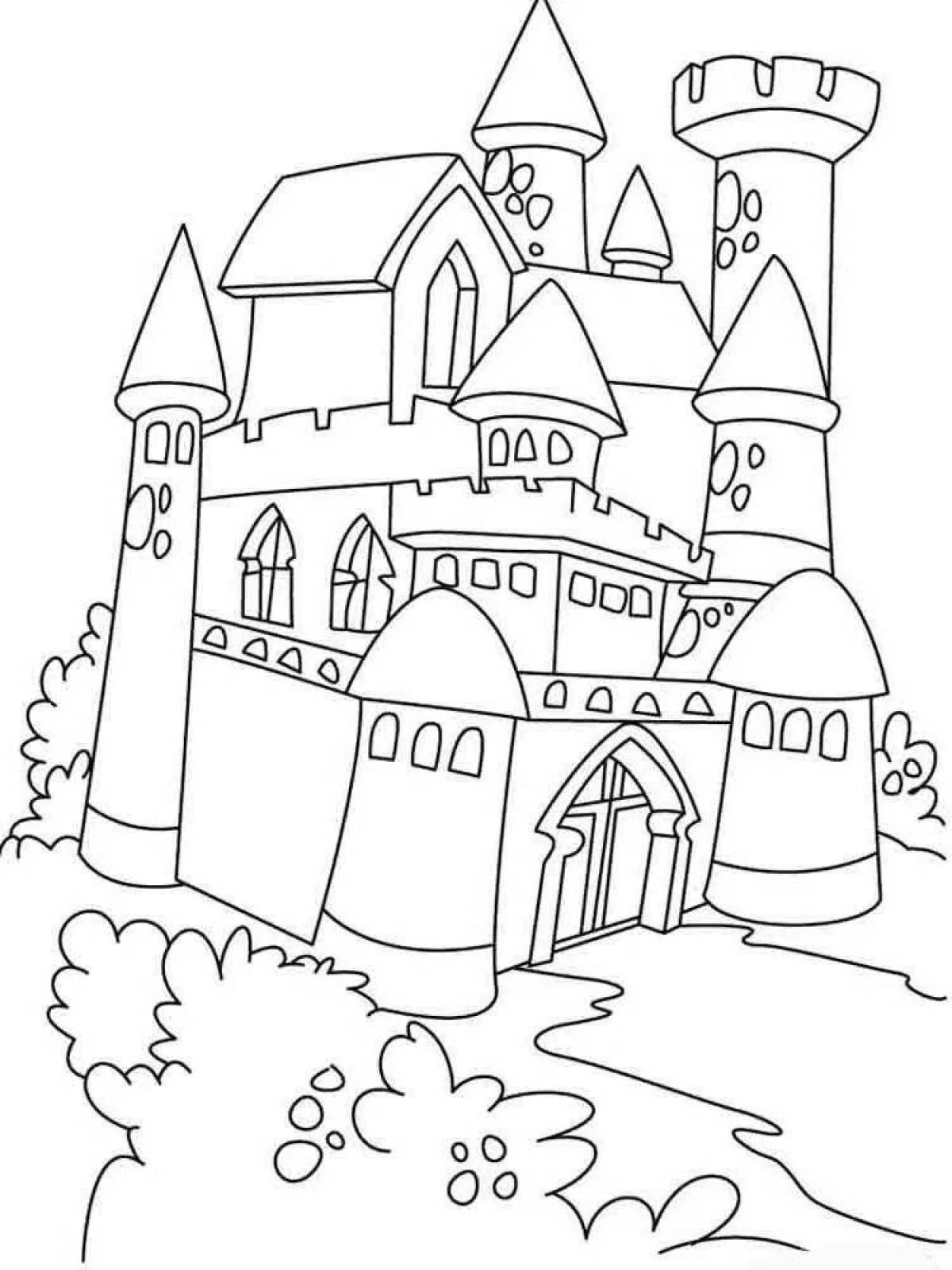 Charming castle coloring book for kids