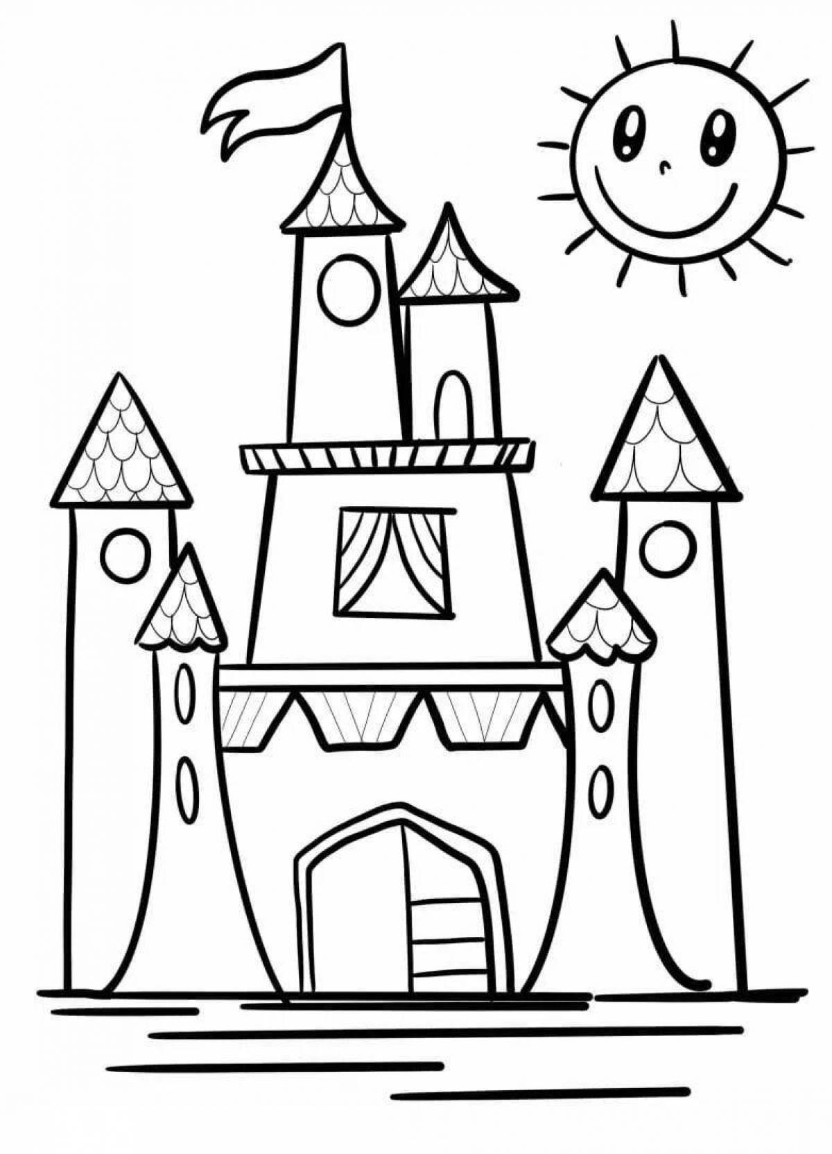 Сказочная крепость-раскраска для детей
